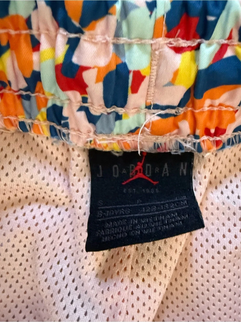 Boys Multicolor Abstract Print Swim Shorts